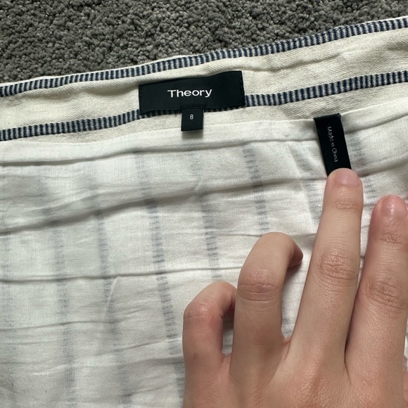 Theory Wrap-Tie Skirt in Split Stripes - Picture 7 of 15